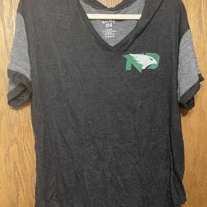 Blue 84 Black and Gray V-Neck T-Shirt